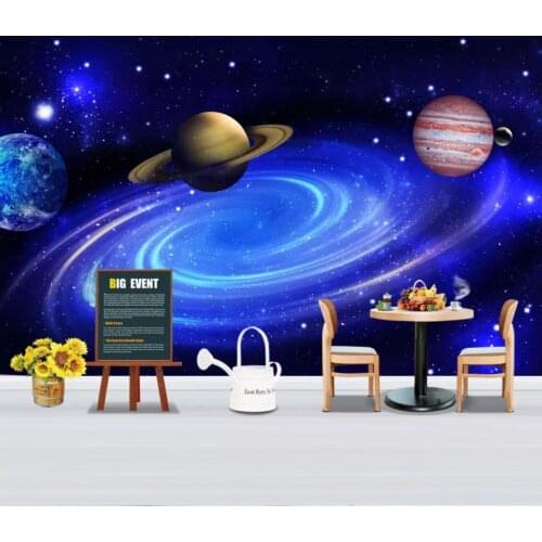 Custom photo wallpapers 3d wall murals wallpaper 3D modern planet line starry sky background mural wall papers home decor