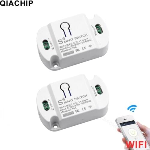 QIAcHIP 433.92MHz Wifi Controllor Receiver Module 110V 220V Smart Home 433Mhz Tuya Google Home Alexa Wall Mobile Phone Switch