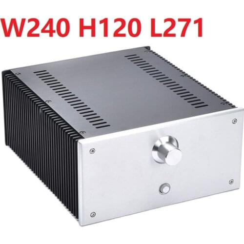 Size (mm) : W240 H120 L271 The compact and exquisite aluminum amplifier case model 2412B is suitable for class a and class b