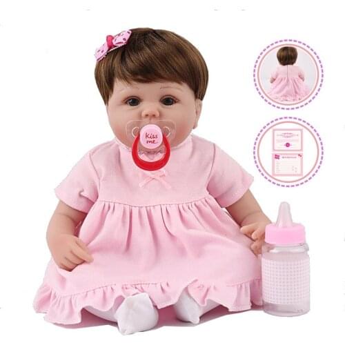 Reborn Baby Doll birthday lol toys for children 16 inch Soft silicone safe vinyl Cute bebe christmas gift lifelike beautiful