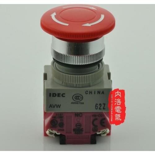 [ SA ]Genuine Japan and spring IDEC 22mm aperture stop button switch AVW401R 1 NC--10PCS/LOT