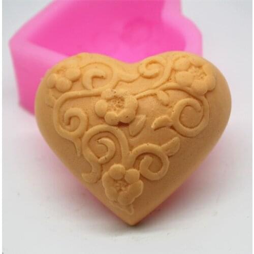 Silicone soap mold C508 Love flower vine shape Handmade cake chocolate clay mould wholesale mould tools