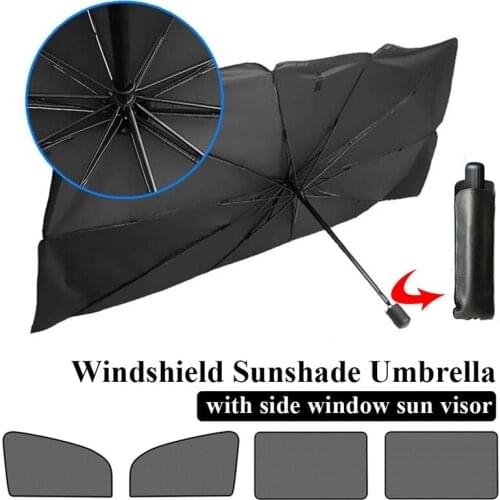 Car Windshield Sunshade Umbrella Foldable UV Block Interior Car Parasol and Side Window Sun Visor