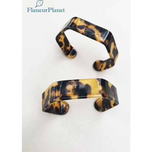 Flaneur Planet Delicate Lightweight Geometric Bangle Slim Acetate Statement Bangle Great Fit On Petite Wrists