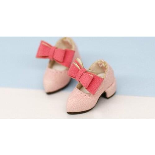 OB11 shoes 2.4cm Bow high heels available for OB11 cu-poche Middie Blythes 1/12 BJD doll accessories shoes for dolls