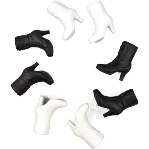 1/6 Fashion Boots Shoes For Barbie Doll Shoes Princess High Heel Booties for Blythe Shoes 11.5" BJD Playhouse Accessories Toys