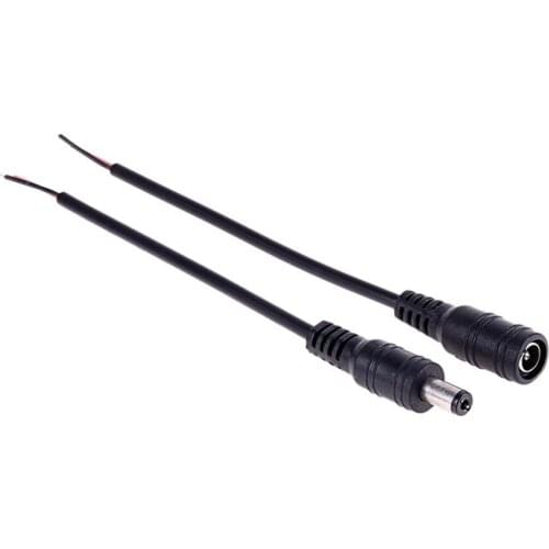 10 Pairs DC Power Connector Male+Female 2.1mm x 5.5mm Power Pigtails Adapter Plug Socket Cables for CCTV Camera LED Strip Light