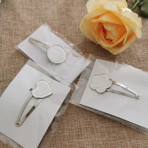 15pcs/lot Free shipping blank hairpin for sublimation fashion hair accessory jewelry for Heat transfer blank diy consumables