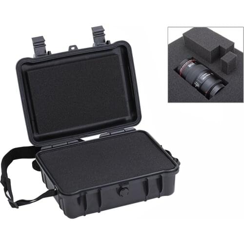 227x182x84mm Tool Case Impact Resistant Safety Case ABS Plastic Sealed Waterproof Toolbox Equipment Camera Case with Foam