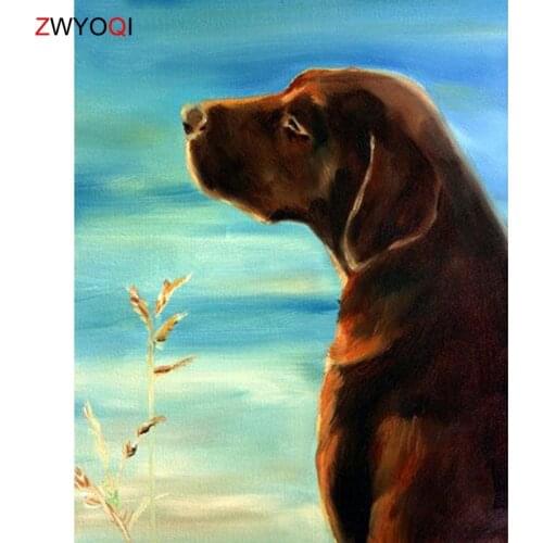 5D DIY Diamond painting Dog Sea Full Square Diamond mosaic Dog Sea miss Full Round Diamond embroidery Cross stitch Dog Sea miss