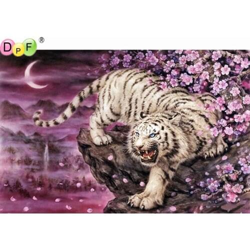 5D DIY tiger full square diamond painting cross stitch needlework diamond embroidery handwork home decor mosaic kits Animal