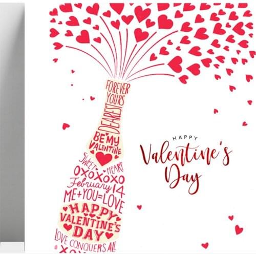 AZSG Happy Valentines Heart-shaped Fireworks Clear Stamps For DIY Scrapbooking/Card Making/Album Decorative Silicone Stamp Craft