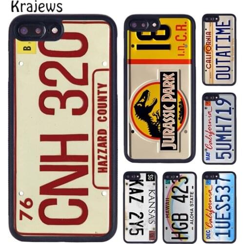 Krajews Jurassic Park Jeep License plate Supernatural Phone Case For iPhone 6s 7 8 plus X XR XS 11 12 pro max Samsung S9 S10