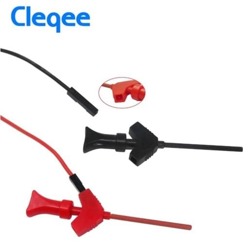 Cleqee P1511B 2mm Female Plug to Internal Spring Test Hook Probe AWG Test Lead Kit Can connect the Digital Multimeter Probe