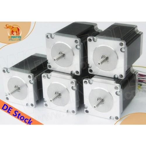 [EU FREE] CNC Wantai 5PCS Nema23 Stepper Motor 57BYGH115-003B Dual Shaft 425oz-in 115mm 3A CE ROHS ISO DE FR IT DK Free