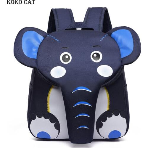 Children Backpacks Kids 3D Cartoon Animal Elephant Schoolbag Kindergarten Girls Boys School BagsTravel Daypacks Mochila Escolar