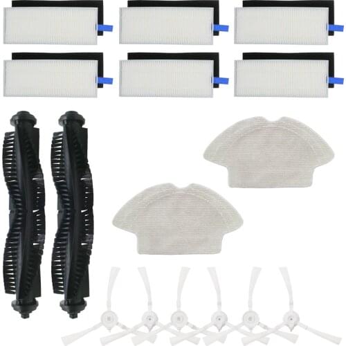 For Qihoo 360 S6 Roll Brush HEPA Filter Main Brush Side Brush Mop Cloth Robotic Vacuum Cleaner Parts Accessories