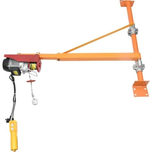 Electric Hoist Small Crane 220V 550W 200KG Small Lifting Machine Wall Fixing Bracket Multi-Functional Household Indoor Hoist