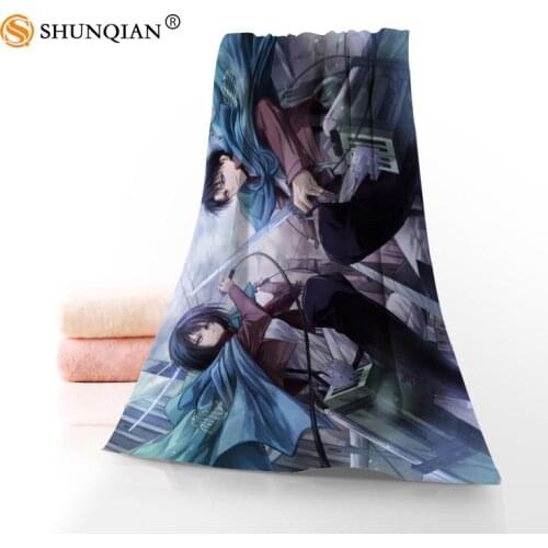 Hot Custom Attack On Titan Towel Printed Cotton Face/Bath Towels Microfiber Fabric For Kids Men Women Shower Towels