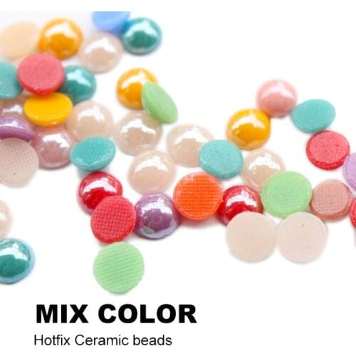 6mm Mix Color Ceramic Rhinestone Hotfix Flatback stones 300pcs/lot 11color Optional free shipping