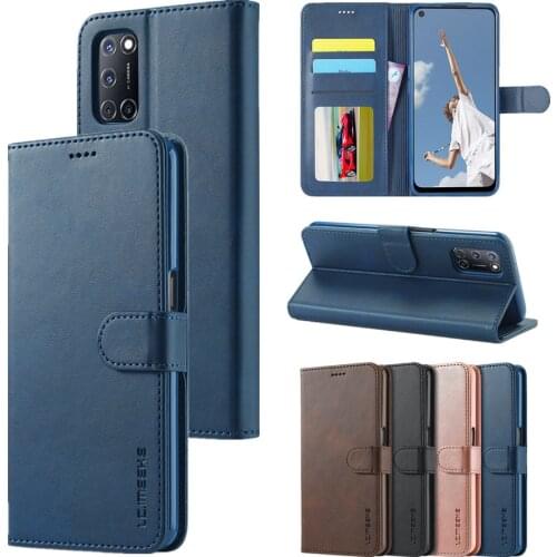 Leather Flip Case for OPPO F19 Pro+ A94 Reno 5z 5g A74 A93 A54 A72 A73 A53 A92 A52 Realme C21 C20 C15 C12 C25 Narzo 20 30a Cover