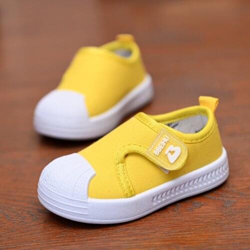 2021 spring autumn girls boys Velcro childrens students solid color sneakers fashion breathable casual canvas shoes size 21-32
