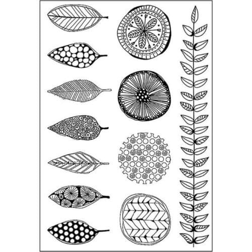 Leaf DIY Silicone Clear Stamp Cling Seal Scrapbook Embossing Album Decor