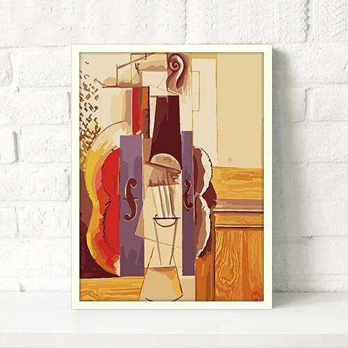 MaHuaf-A1308 Unique DIY oil painting by numbers abstract artwork canvas painting coloring by numbers home decor for living room