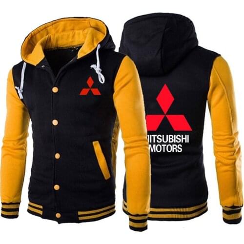 2021 5 Color Mens Mitsubishi Motors Print Car Logo Harajuku Jacket Sport College Male Cotton Hoodies Mans Coat Warm Sweatshirt