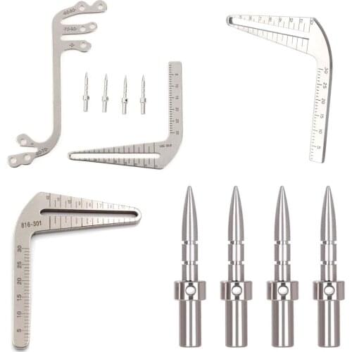 Dental Implant Guide Set Oral Planting Locator Positioning Guide Drilling Positioning Ruler Angle Ruler Implant Tools Dentist