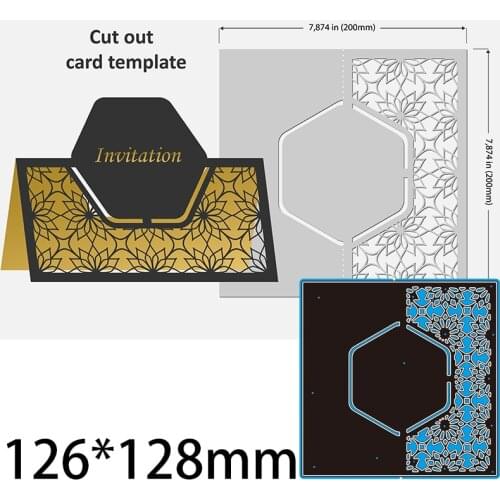 126*128mm Cut Card Template New Metal Cutting Dies Scrapbooking DIY Album Paper Craft Embossing Stencil Decoration