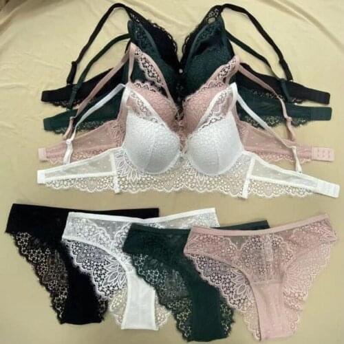 New womens push up bra set, fashionable sexy lace underwear set, plus size, colorful spring and summer bra, plus size underwear