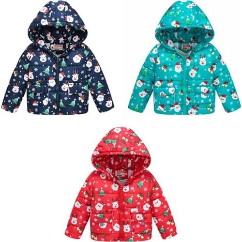 Hooded Boys Coats Fleece Winter Christmas Children Clothes Costumes Hoodies Baby Girl Outfits Outwear Kids Overcoat Down Jacket
