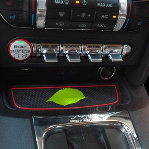 For 15-20 Ford Mustang Full Set Car Coasters Water Cup Trough Door Trough Armrest Box Decoration Accessories