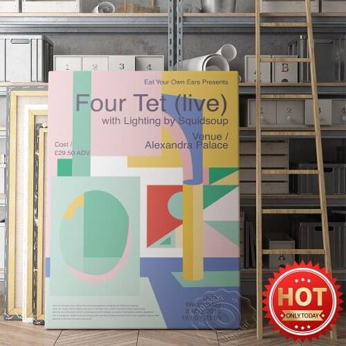 Dj Music Four Tet Poster, Squidsoup at Alexandra Palace Gig Poster, Eat Your Own Ears Presents Print Art, Fans Home Room Decor