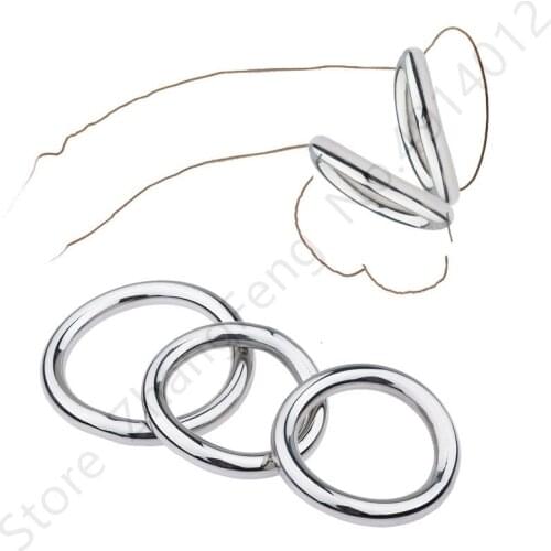 Stainless steel Scrotal Ring cock Stretcher BDSM Chastity Devices adult Sex Toys for Men Erotic Stretcher Bondage Penis Ring