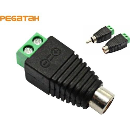 5pcs R55-1+5pcs JR-R56 Male and Female RCA plug Connector with audio to terminal block for cctv and cat5 cat6 cable