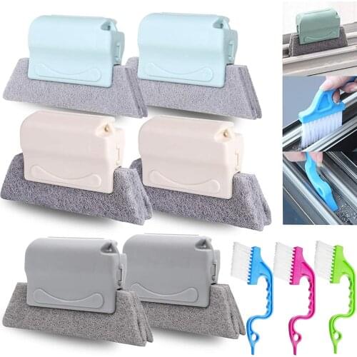 Hand held slot cleaning tool, window slot brush kit with replacement pad, shutter cleaning brush, car vent, air conditioner