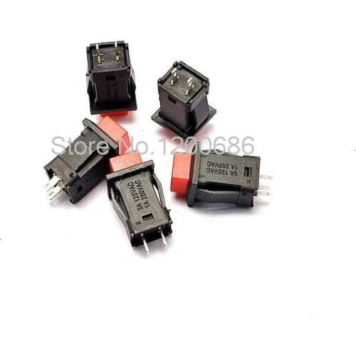 Self-locking switch Push button switch / DS-429A 1A / 250V red