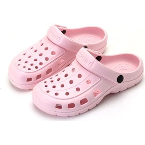 New summer couple slippers sandals outdoor non-slip hollow womens hole shoes drifting garden shoes beach shoes