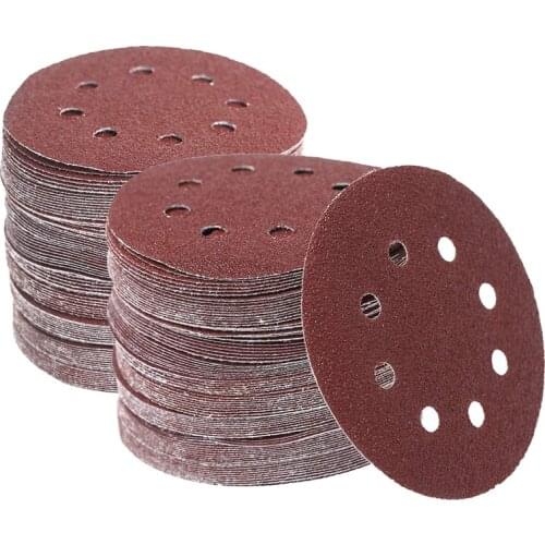 160 Pcs 5 Inch 8 Hole Sanding Discs Hook and Loop Orbital Sander Sandpaper 40/60/80/100/120/150/240/320/400/600 Grit
