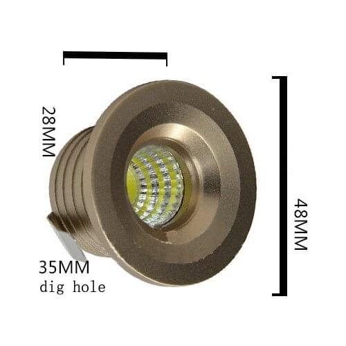 Led Ceiling Spotlights 3W 220V Round/Square Shap AC85-265V