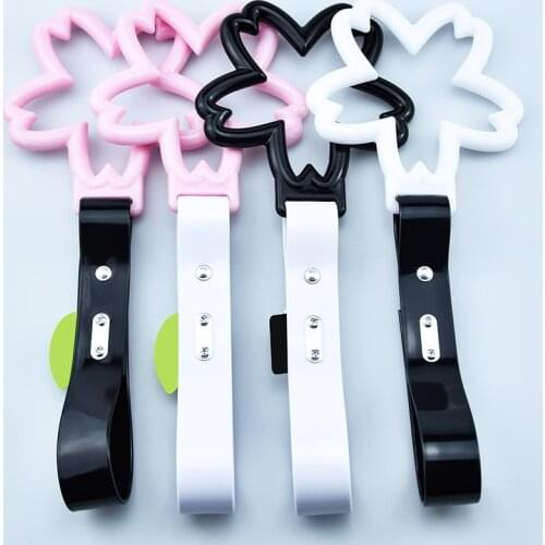 Universal Sakura Tsurikawa Ring Handle Hand Strap Flower Shape Bus Train Handle Strap Car Interior Part JDM Car Accessories