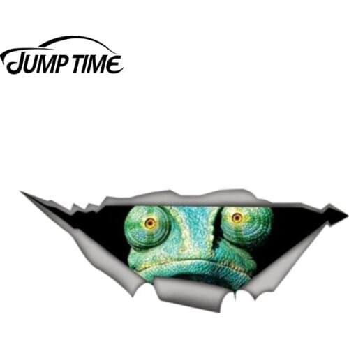 Jump Time 13cm x 4.8cm Rango sticker 3D Pet Graphic Vinyl Decal Car Window Laptop Bumper Animal Car Stickers