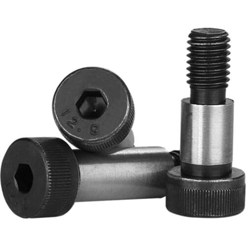 5 Pieces M6 M8 M10 M12 Threaded 12.9 Alloy Steel Hexagon Socket Head Shoulder Screw Plug Screw Shaft Shoulder Limit Bolt