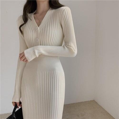 YSBFALNZ Fashionable Knitted Dresses