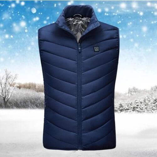 1PC Heated Vest Jacket Warm Winter Warm Electric USB Jacket Men Women Heating Coat Washable Thermal Hiking Camping Ski Cycling