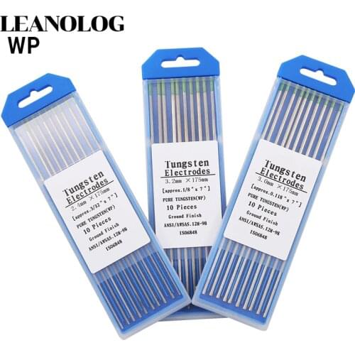 10pcs Green Pure Welding Tungsten Electrode 1.0 /1.6/2.0/2.4/3.0/3.2/4.0X175mm TIG Tungsten Needle/Tungsten Electrode/TIG Rod