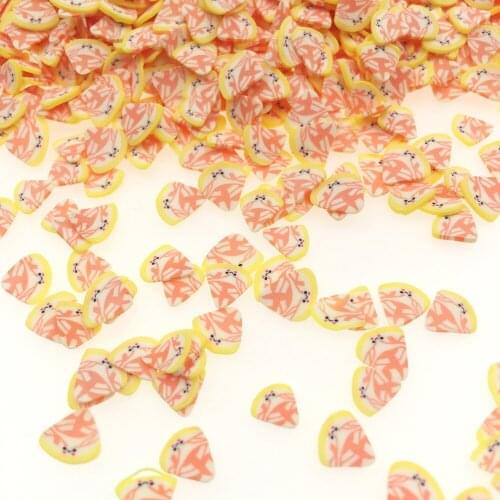 100g Polymer Soft Clay Cartoon Pizza Slice Sprinkle for Crafts DIY Filling Fake Cake Dessert Food Particles:8mm