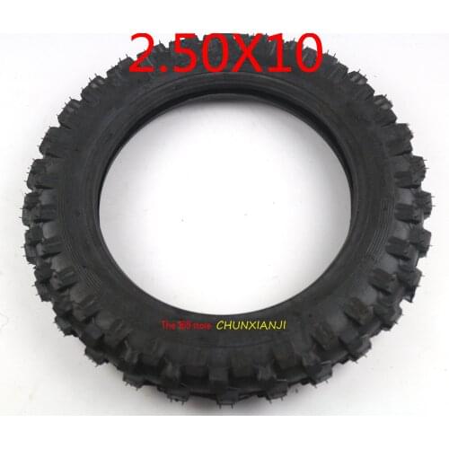 2.50x10 (2.50-10)Motorcycle Scooter Tire & Inner Tube2.50*10 Fit For Honda CRF50 XR50 Yamaha PW50 Etc Rubber Wear Resistance